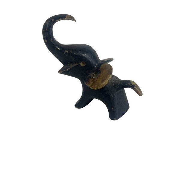 Vintage Bronze Elephant Figurine Decorative Collectible Miniature - Picture 2 of 8